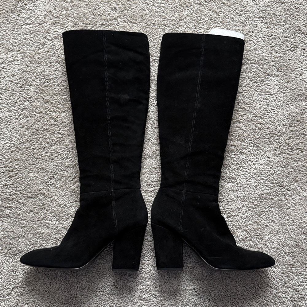 Nine West Black Knee-High Suede Boots